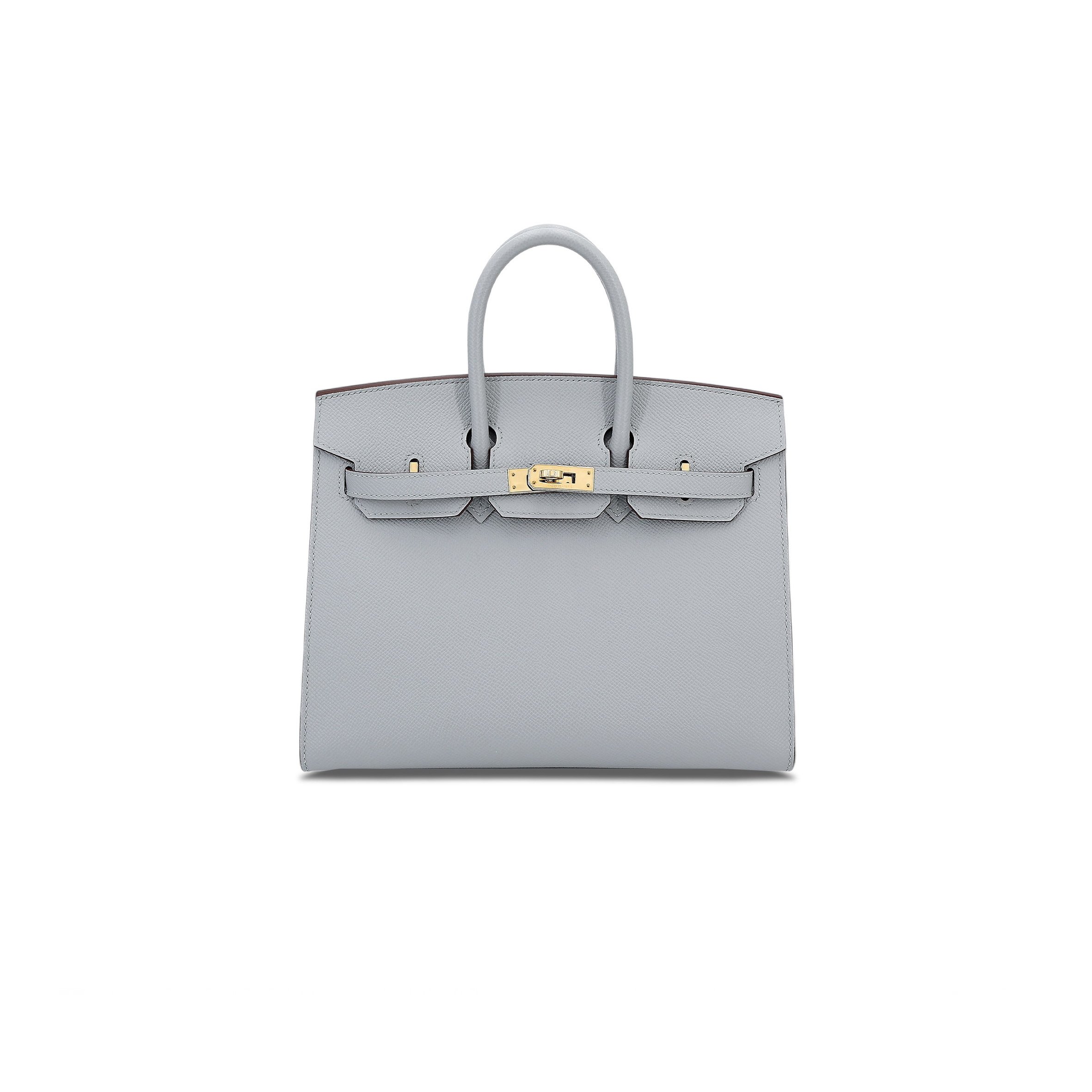 H**mes birkin 30 epsom leather haze blue gold buckle bag 8007416001 (30*23*15cm)